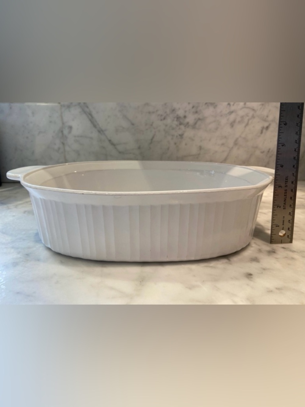 Corningware French White Oval Ceramic Baking Dish